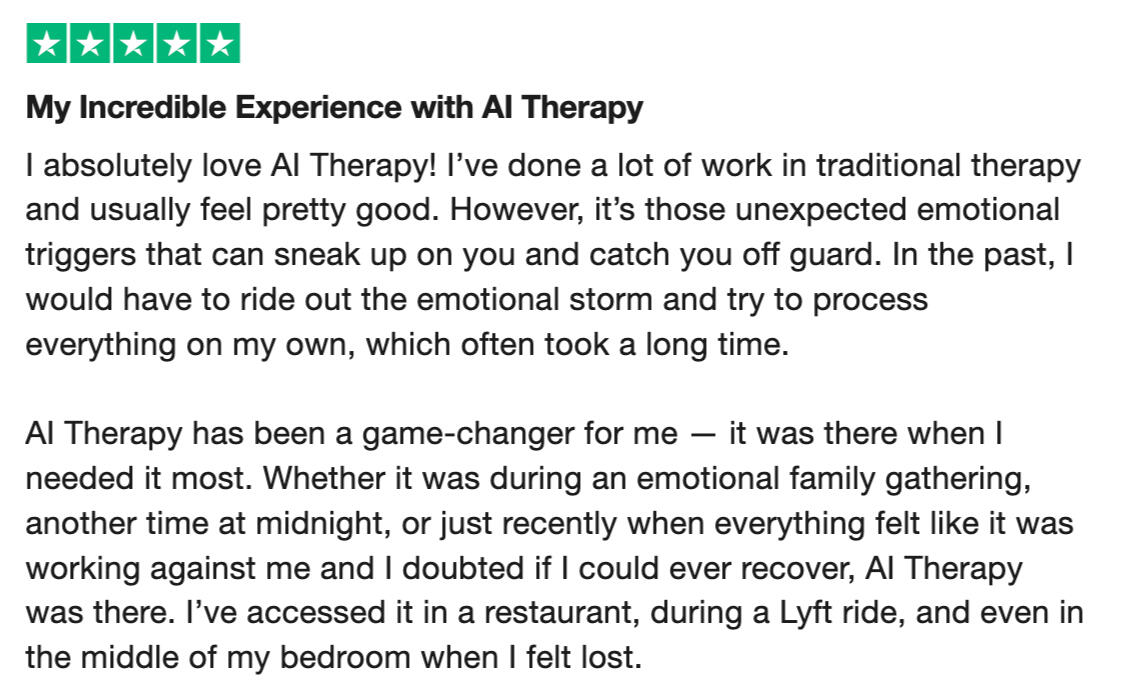 A Black Person talking with AI Therapy